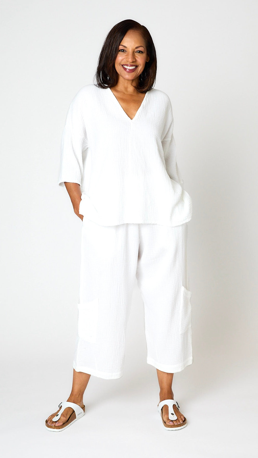 Bryn Walker Bax Shirt Crinkle Cotton - White