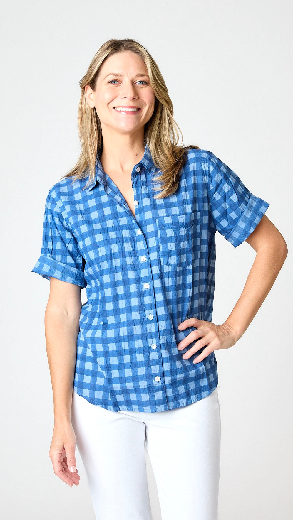 Good Boyfriend Shirt - Gingham Check