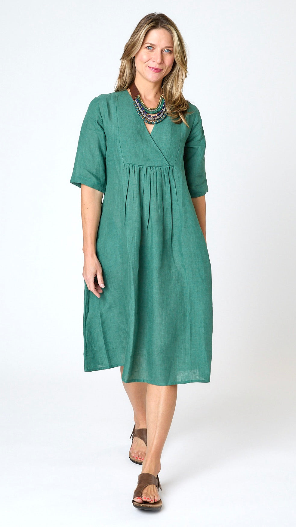 Linen Midi Dress