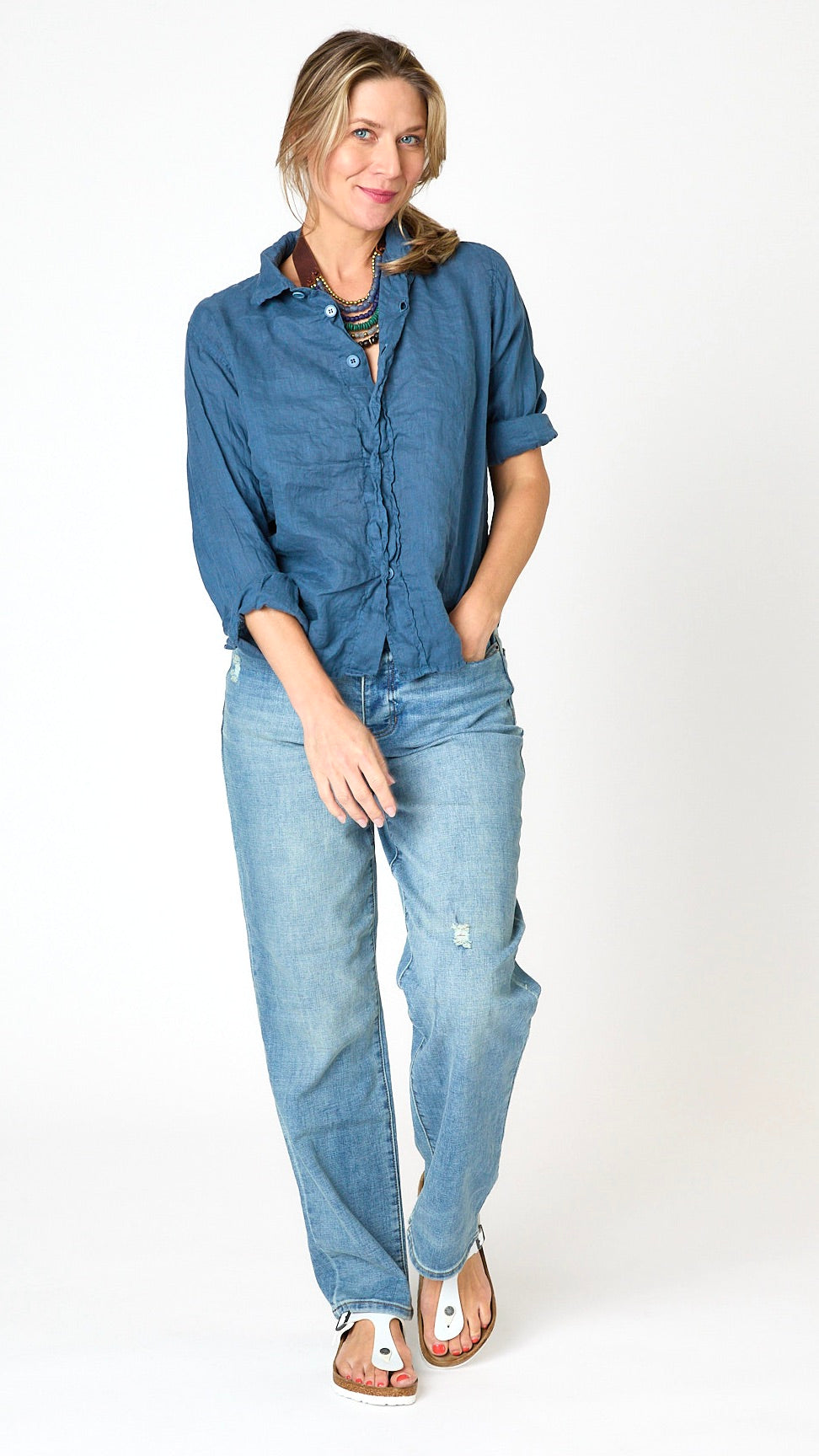 LLEA BLUE Lili Shirt - Moonlit Ocean