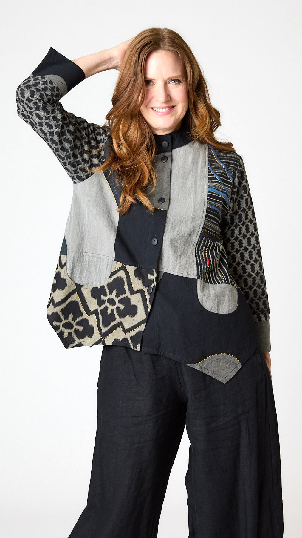 Kasur Patchwork Jacket- Batik Art