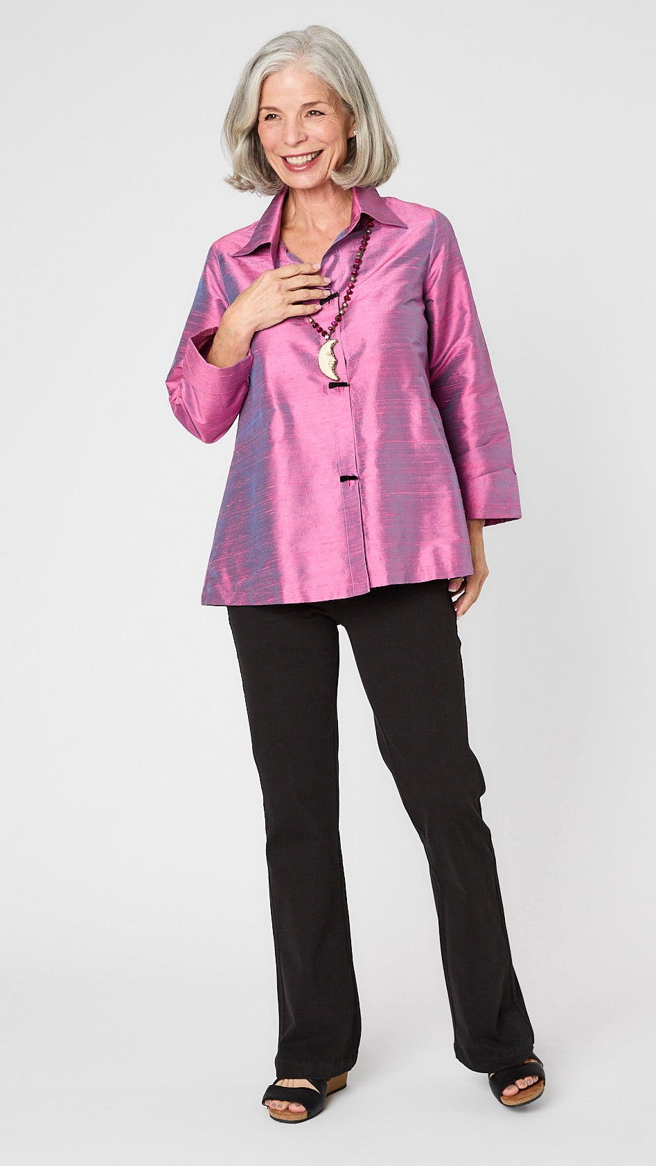A-Line Silk Cocktail Blouse