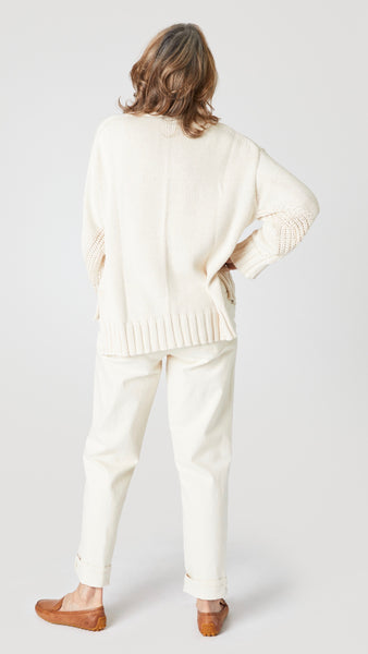 Mulberry Ecru Denim Straight Leg Jean
