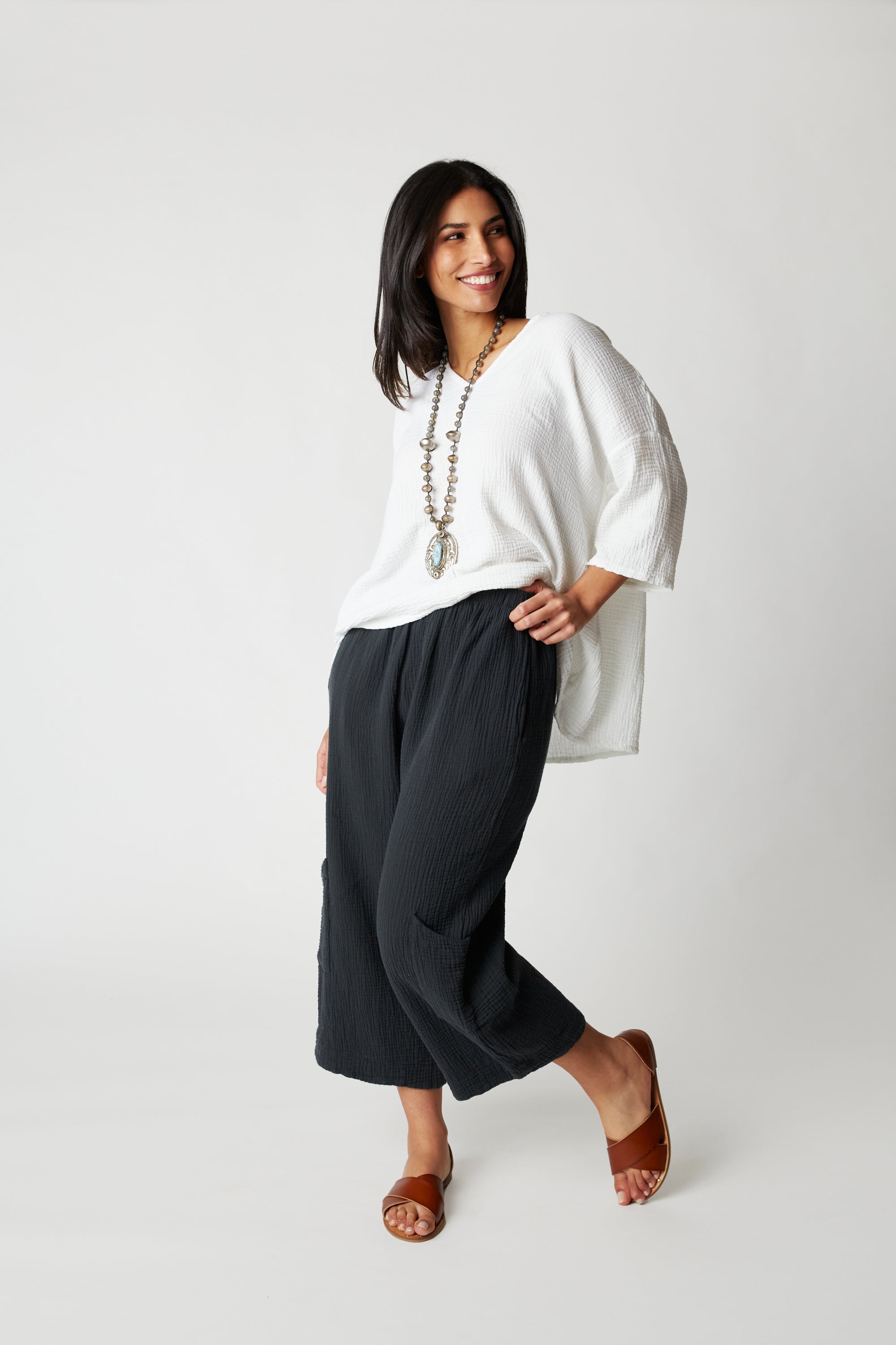 Bryn Walker Bax Shirt Crinkle Cotton - White