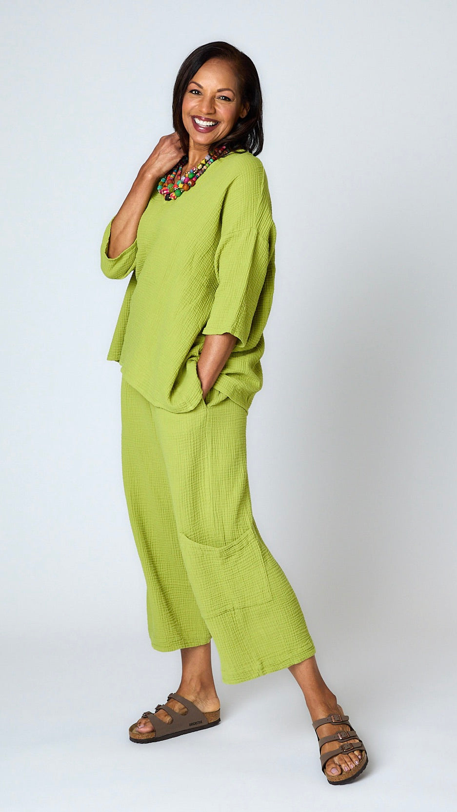 Bryn Walker Bax Shirt Crinkled Cotton - Lacewing