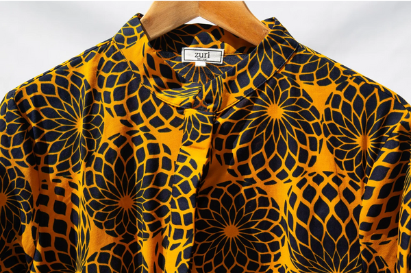 Close-up of Zuri “Blooming” print.