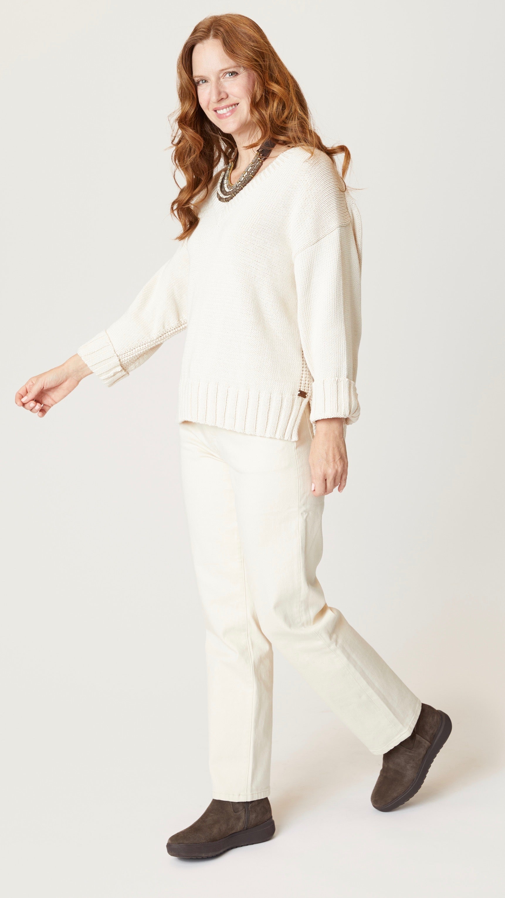 Mulberry Ecru Denim Straight Leg Jean