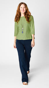 Striped Boatneck Top - Laundered