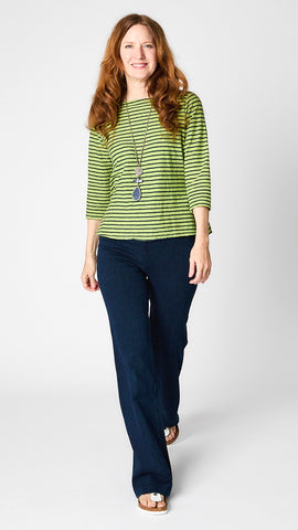 Striped Boatneck Top - Laundered