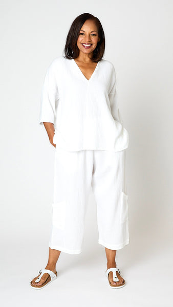 Bryn Walker Bax Shirt Crinkle Cotton - White
