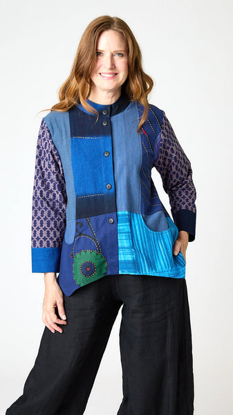Kasur Patchwork Jacket- Batik Art