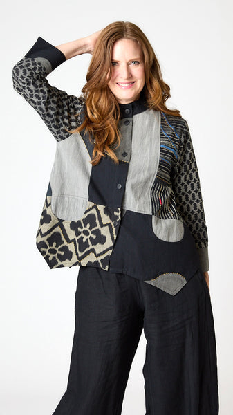 Kasur Patchwork Jacket- Batik Art