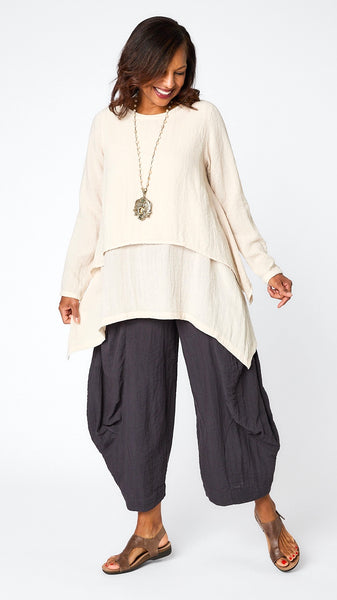 Gerties 11 Stitch Double Pocket Pant - Travel Rayon - Black Pearl