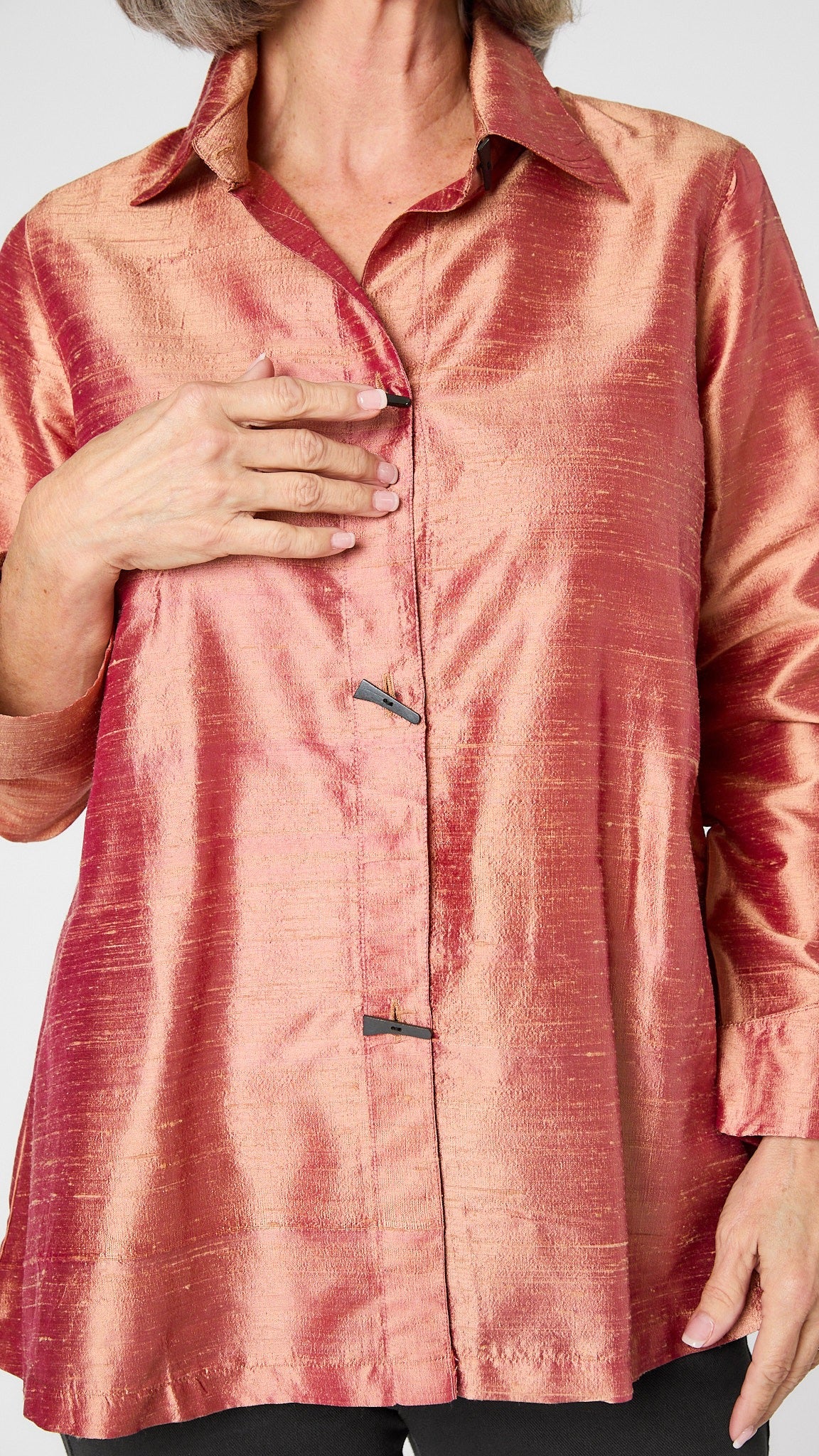 A-Line Silk Cocktail Blouse
