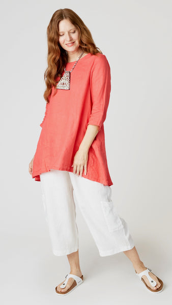 Side Pocket Linen Tunic/Dress