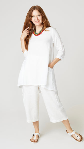 Side Pocket Linen Tunic/Dress