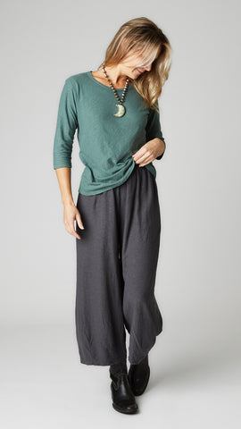 Cropped Dart Pant - Iron