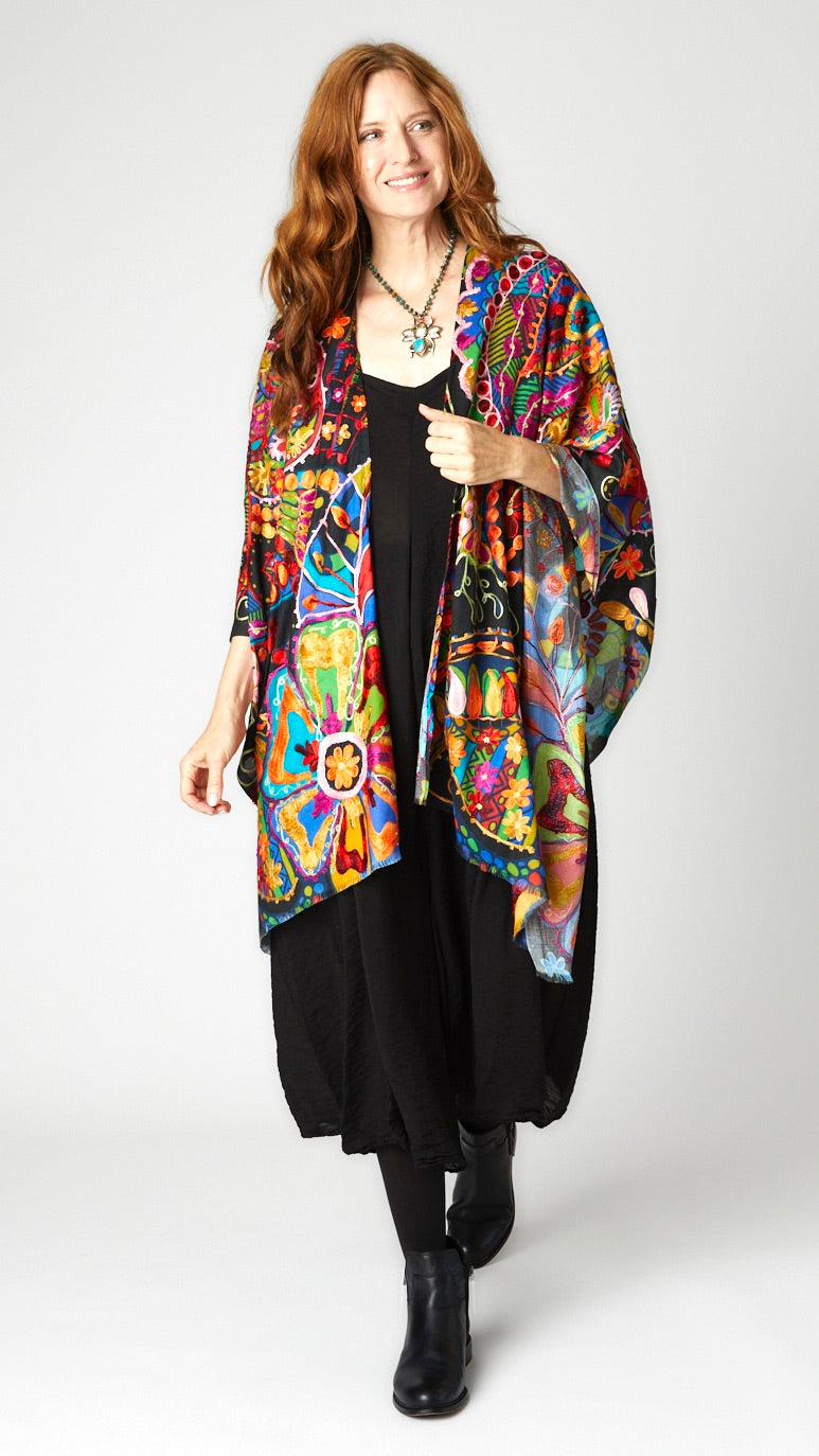 Madrid Lightweight Wool  Ruana