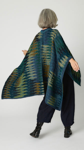 Long Boiled Merino Wool Cape