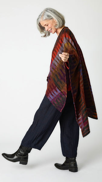 Long Boiled Merino Wool Cape