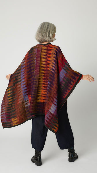 Long Boiled Merino Wool Cape