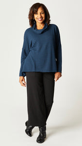 Striped Fleece Cowl -Free Size