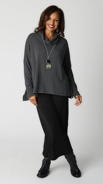 Striped Fleece Cowl -Free Size