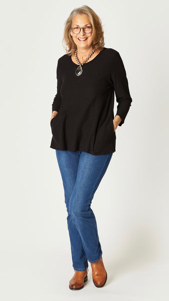 Relaxed Jersey Pocket Top