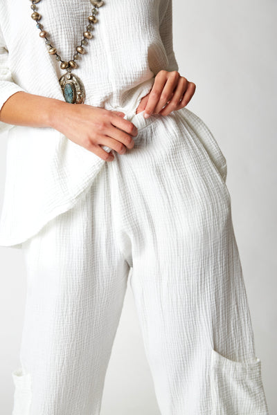 Bryn Walker Bax Shirt Crinkle Cotton - White