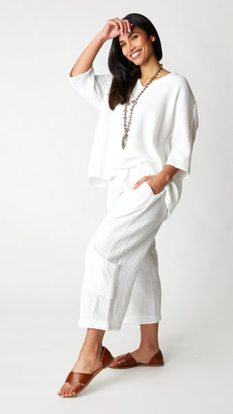 Bryn Walker Bax Shirt Crinkle Cotton - White