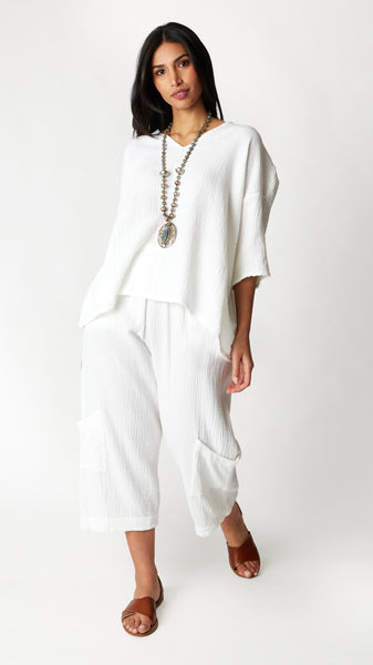 Bryn Walker Bax Shirt Crinkle Cotton - White