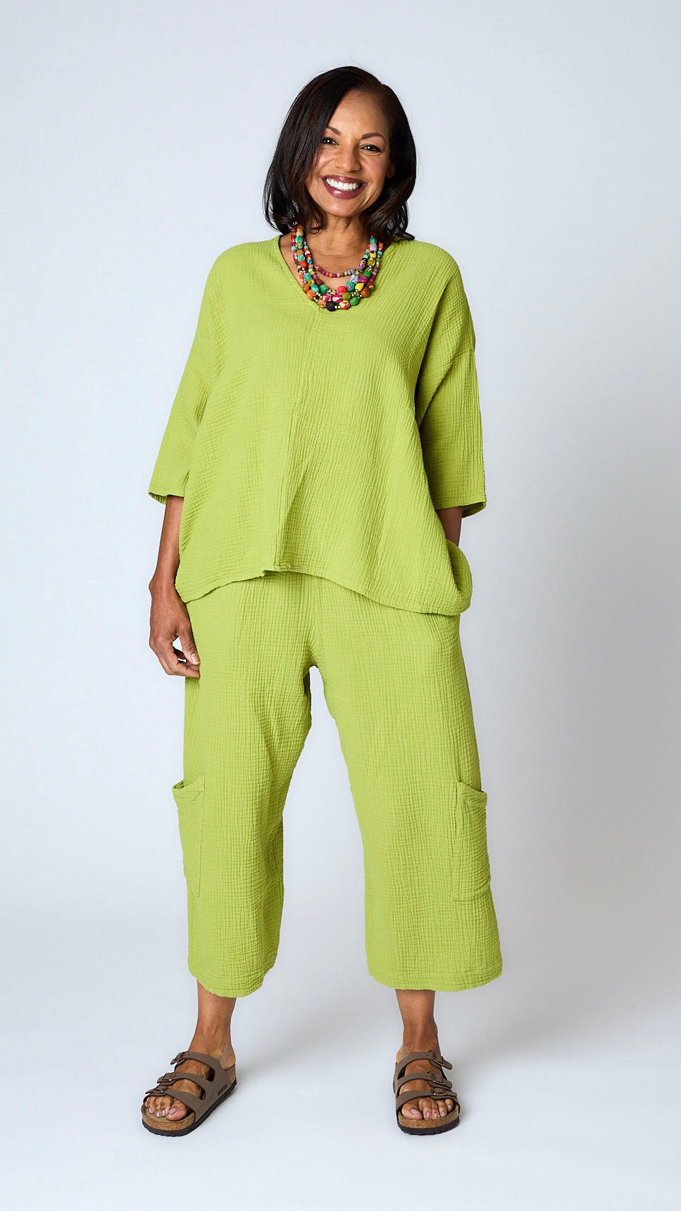 Bryn Walker Bax Shirt Crinkled Cotton - Lacewing