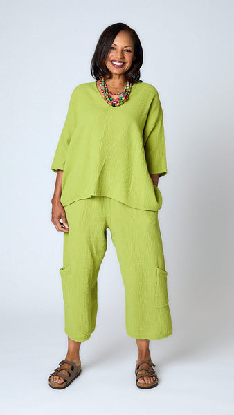 Bryn Walker Bax Shirt Crinkled Cotton - Lacewing