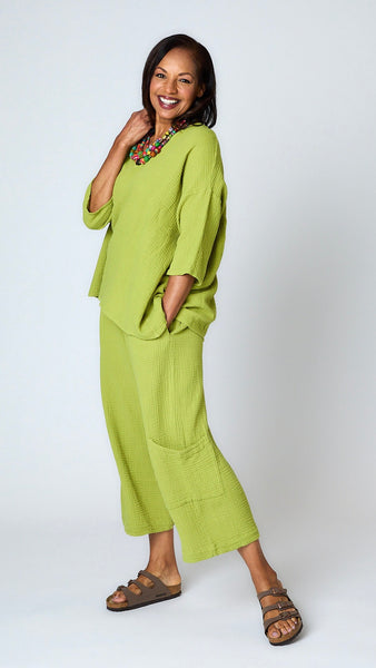 Bryn Walker Bax Shirt Crinkled Cotton - Lacewing
