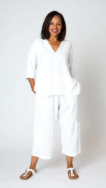 Bryn Walker Bax Shirt Crinkle Cotton - White