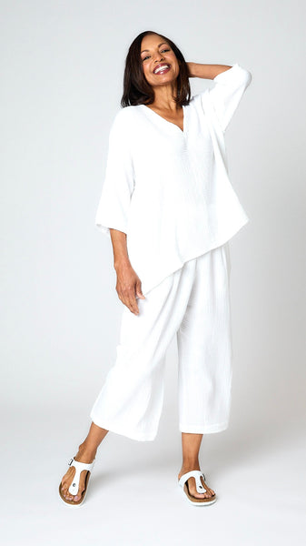 Bryn Walker Casbah Pant- Crinkle Cotton - White