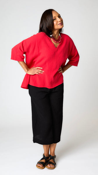 Bryn Walker Bax Shirt Crinkled Cotton - Rusellia