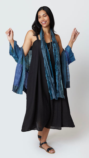 Recycled Silk Hip-Length Kimono