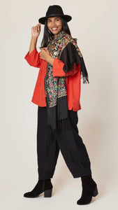 Embroidered Wool Shawl